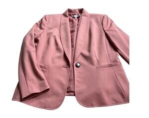 Kasper Pink One-Button Lined Blazer Jacket Women's 16P Petite